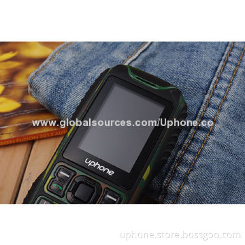2.0" bar phone, quad-band, dual card, waterproof with IP67